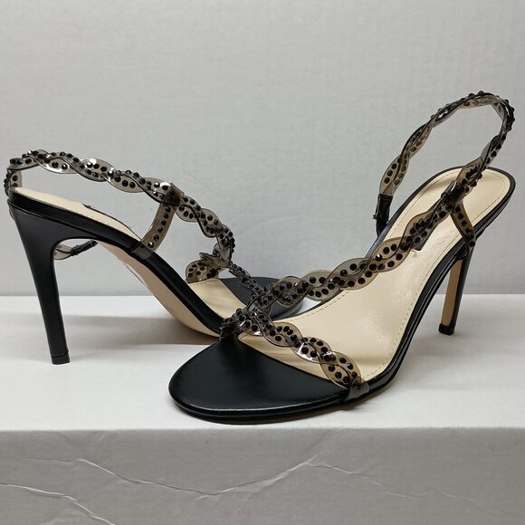 NINE WEST Womens Black Ilusion Round Toe Stiletto Slip On Slingback Sandal 6 M - Picture 4 of 10